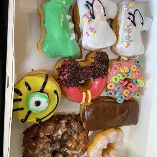 a box of assorted donuts