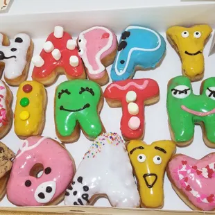 Birthday donut from Momma's Donuts