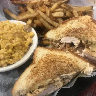 Pulled Chicken Grilled Cheese