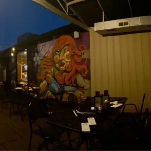 Outdoor deck patio dining area