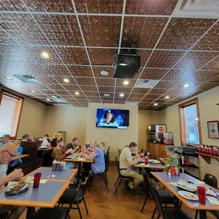 people eating in a restaurant