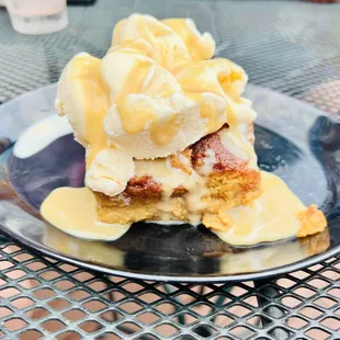 Dougnut Bread Pudding a la Mode.