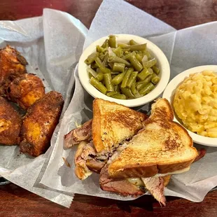 Brisket Grilled Cheese Sandwich with Havarti &amp; White Cheddar cheeses...