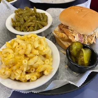Pulled Chicken Sandwich w/ 2 Sides