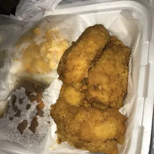 Fried fish combo. Tasted refried