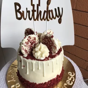 6in red velvet $40