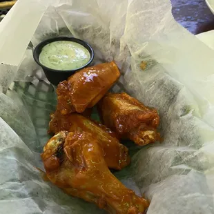 Perfect crispy wings with the right amount of heat!