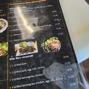 a menu for a restaurant