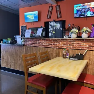 The interior of the restaurant