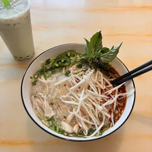 Spicy Chicken Pho Noodle Soup