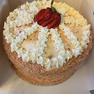 Strawberry Crunch Cake