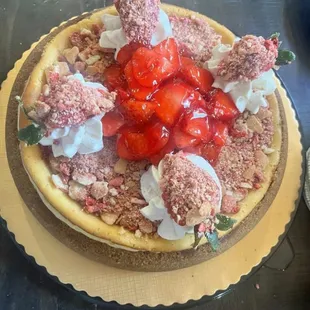 Strawberry Crunch Cheesecake w/whipped cream