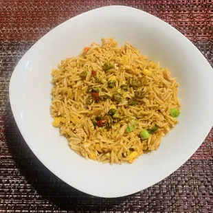 Curry veggie fried rice - very spicy