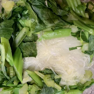 Noodle soup fixings packed to go