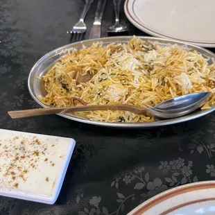 Lamb Biriyani. A bit light on the lamb for the price, but the flavors were amazing.