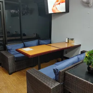 interior, sushi and sashimi