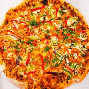 Half tandoori chicken, half kathmandu pizza; 4/5. IG: @take.a.bite.with.me