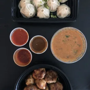 Chicken Jhol Momo, Fried Veggie Momo