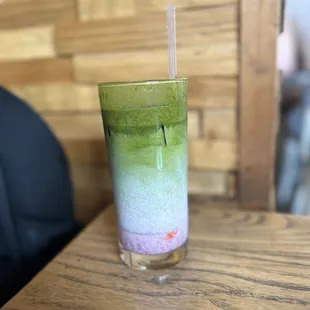 Iced Strawberry Matcha Latte