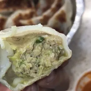 Pan fried pork momos