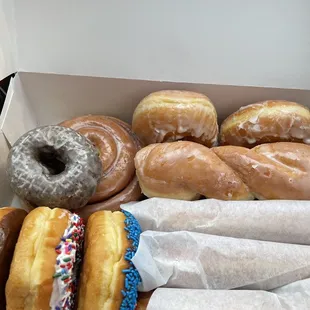 a box of assorted donuts