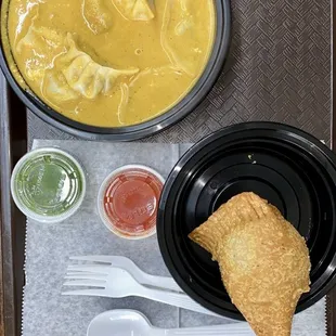 Steamed Jhol Momo &amp; Chicken Samosa