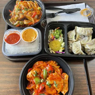 Veg Chilly Momo, Northeast Manchurian momo #vegetarian and Veg Steam Momo Amazing food