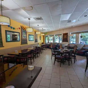 the dining area of the restaurant