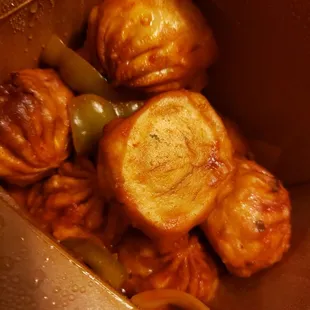 Chicken Chilli Momos.