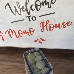Veggie and chicken steamed momos