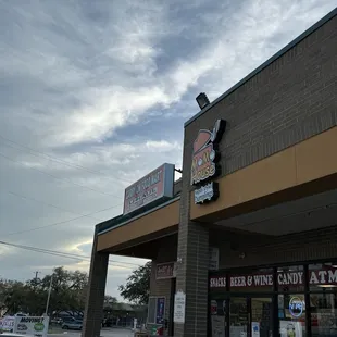 Entrance is at the convenience store