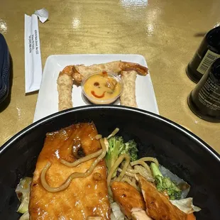 Creamy Shrimp Salmon Yaki Soba