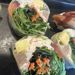 No rice roll that was mainly lettuce