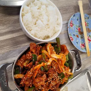 Spicy pork and vegetables
