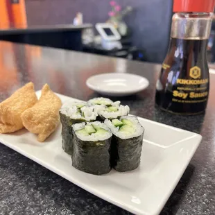 Cucumber roll + inari (Dine In Specials)