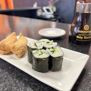 Cucumber roll + inari (Dine In Specials)