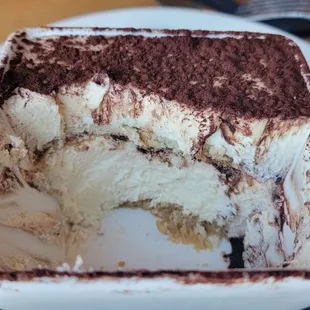 Cross section of tiramisu