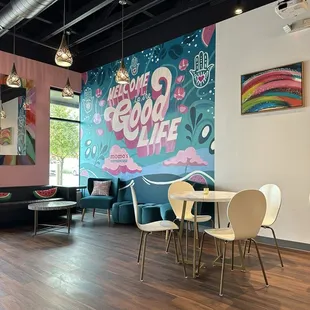 Inside seating area