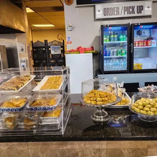 a variety of pastries and snacks