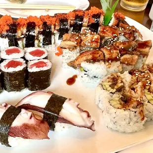 Assorted sushi and Nigiri