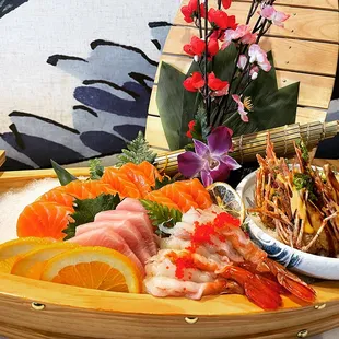 sushi, sushi and sashimi, sashimi, food