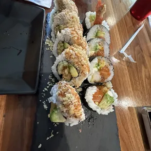 Crunchy Roll and West Coast Roll