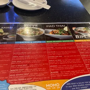 Menu. Besides sushi they also have Thai and more.  Woohoo