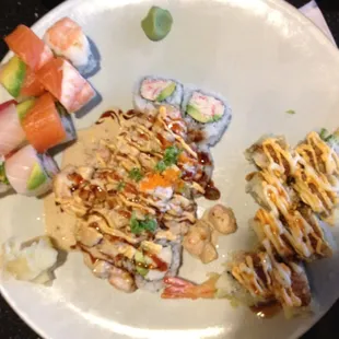 Left Rainbow, King Roll (best ever) and Crunch Roll