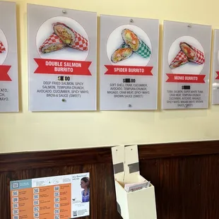 Interior, menu