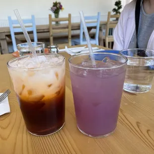 Cha Thai (Thai Iced Tea), An Chan Ma- Now (Butterfly Pea Tea with Lime Juice)