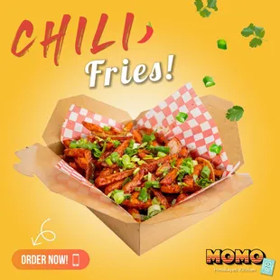 a box of chili fries