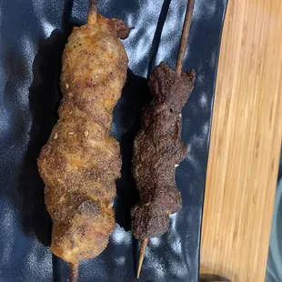 Chicken Skewer and Beef Skewer