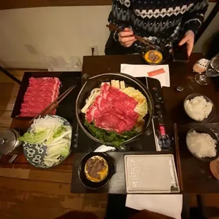 Beef Sukiyaki set