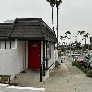 This is where you exit from (which is a different door you enter thru and on a different street)